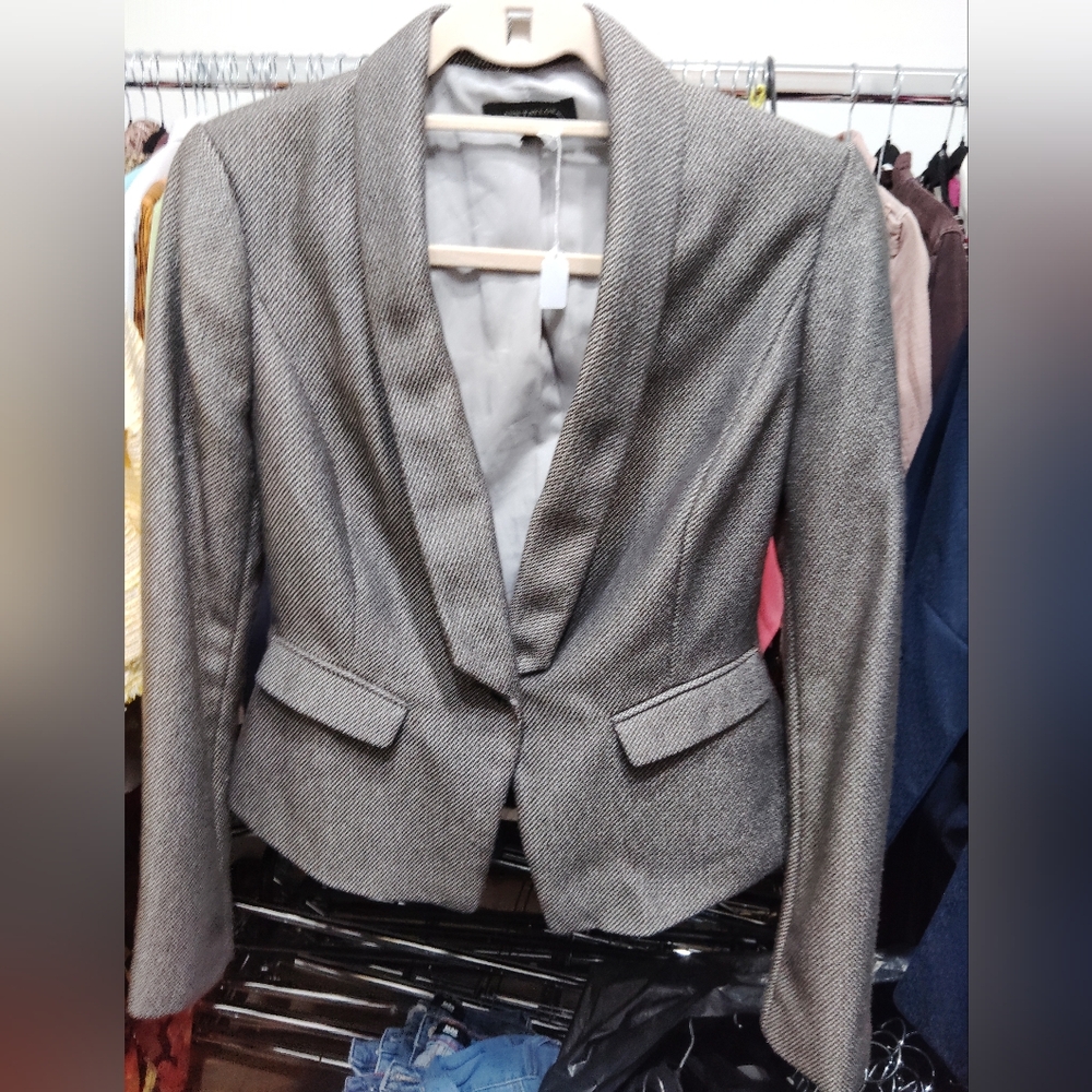 Ann Taylor Brown 🤎 Herringbone Blazer